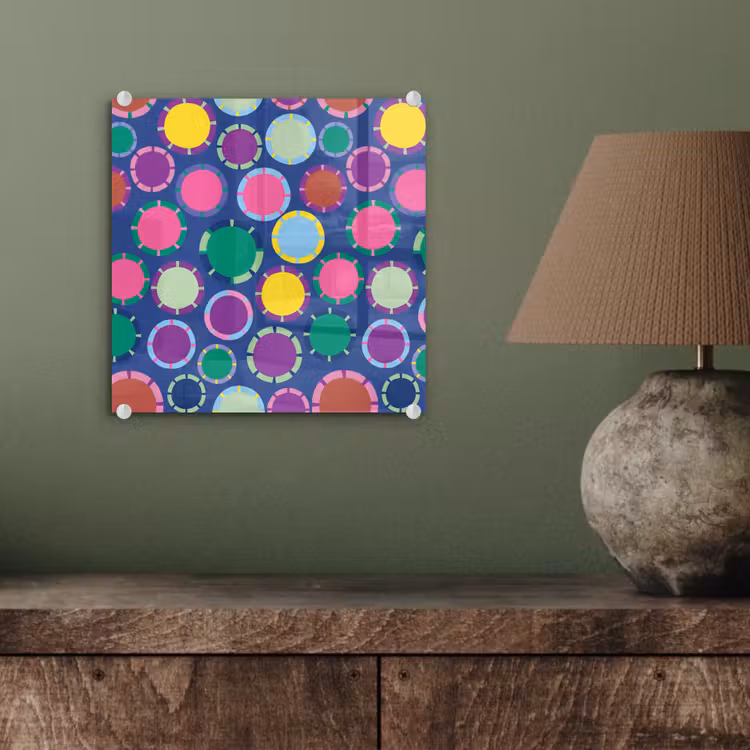 Glas schilderij - Patroon - Cirkels - Abstract - Kleurrijk — 4