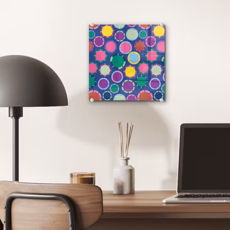 Glas schilderij - Patroon - Cirkels - Abstract - Kleurrijk — 7