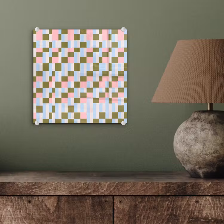 Glas schilderij - Patroon - Geometrisch - Abstract - Kleurrijk - Modern — 4