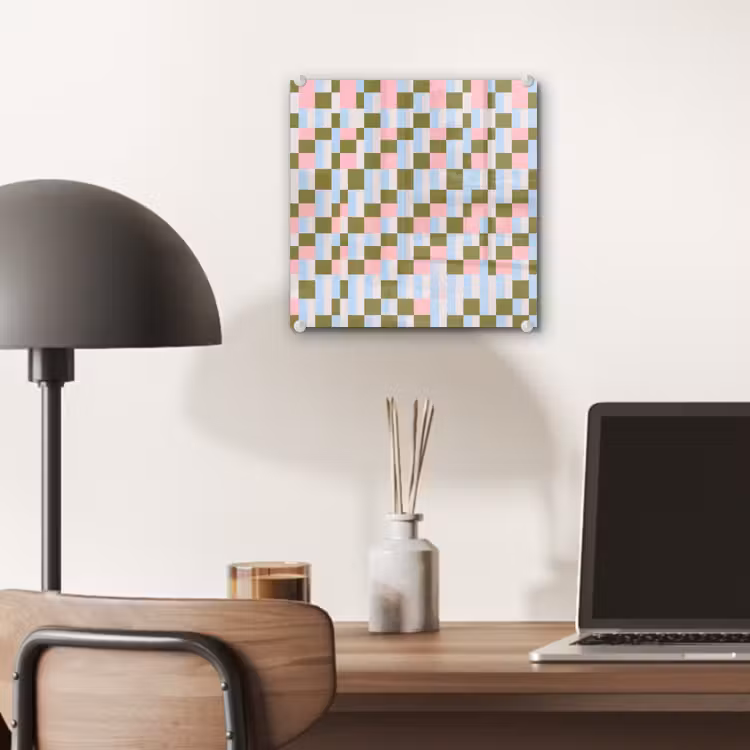 Glas schilderij - Patroon - Geometrisch - Abstract - Kleurrijk - Modern — 7