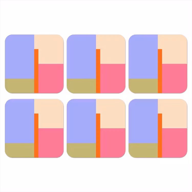 Onderzetter​ - Abstract - Geometrie - Kunst - Modern - Kleurrijk — 1