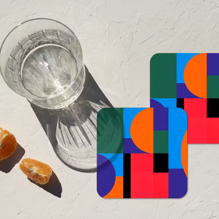 Onderzetter​ - Geometrisch - Abstract - Vormen - Kleurrijk - Modern — 2