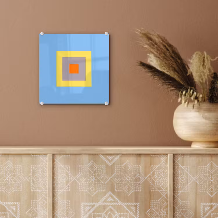 Glas schilderij - Abstract - Geometrisch - Kleurrijk - Modern - Vormen — 6