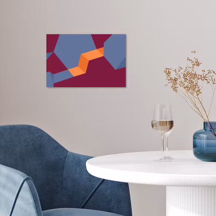 Poster - Abstract - Vormen - Modern - Blauw - Oranje — 4