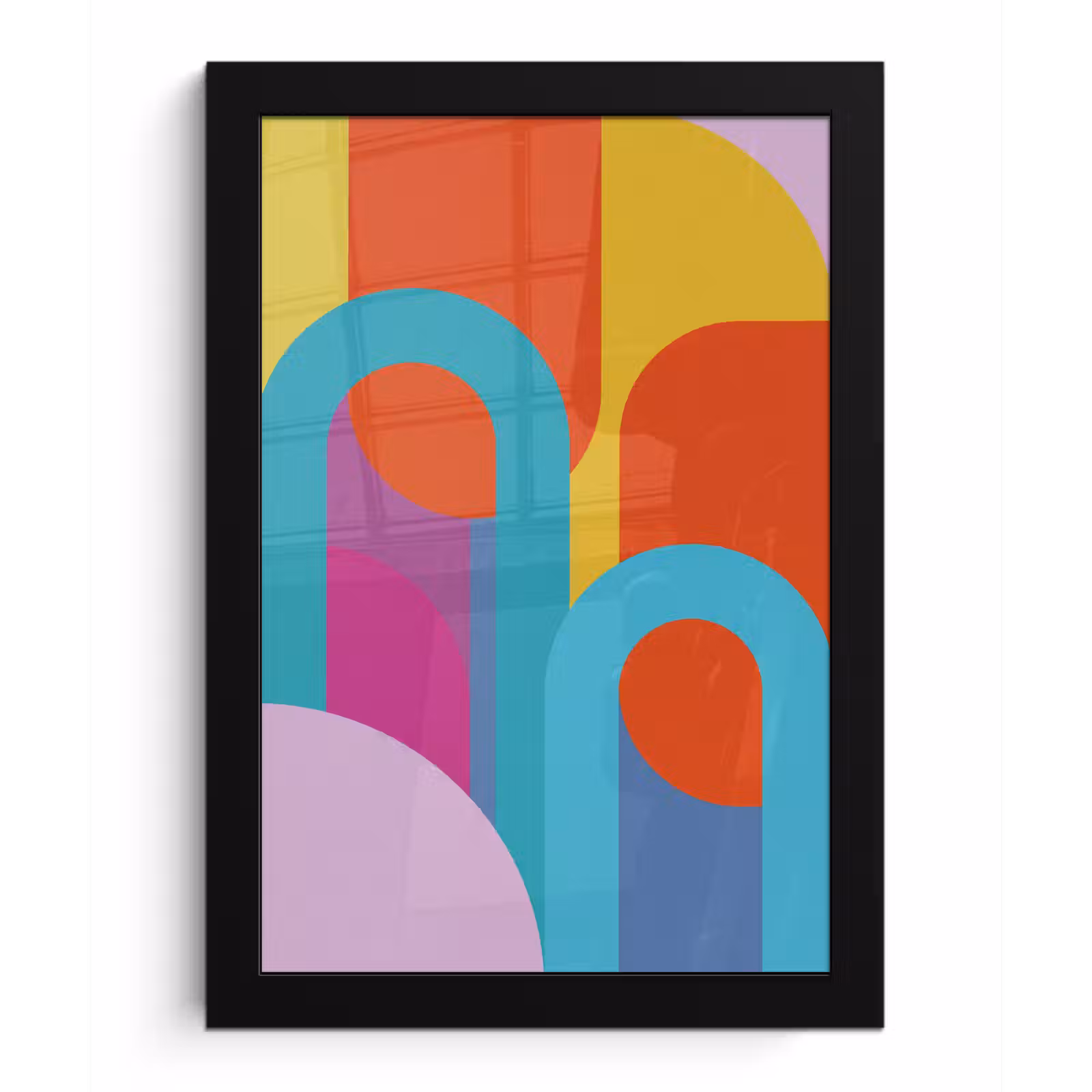 Poster met lijst - Abstract - Geometrie - Kleurrijk - Modern - Kunst — 1