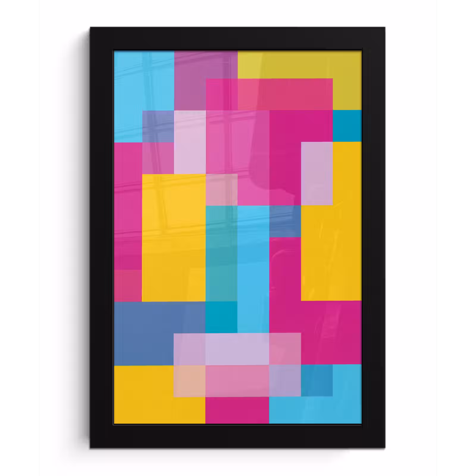 Poster met lijst - Abstract - Geometrisch - Kunst - Kleurrijk - Modern — 1