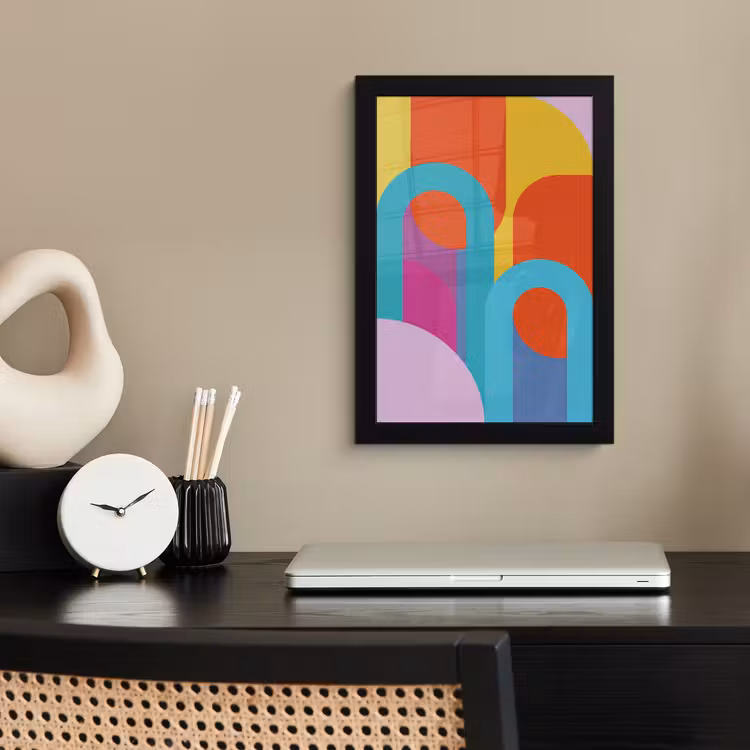 Poster met lijst - Abstract - Geometrie - Kleurrijk - Modern - Kunst — 2