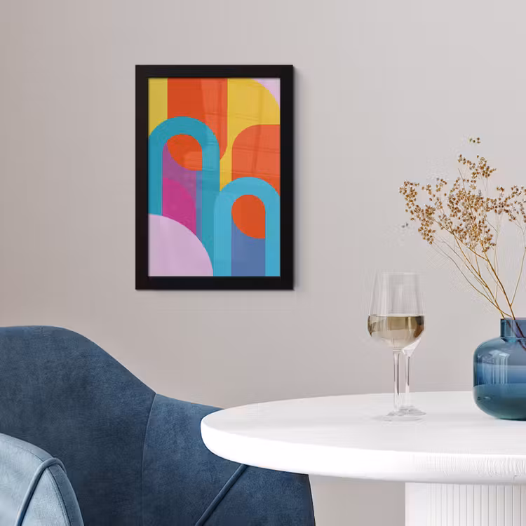 Poster met lijst - Abstract - Geometrie - Kleurrijk - Modern - Kunst — 4