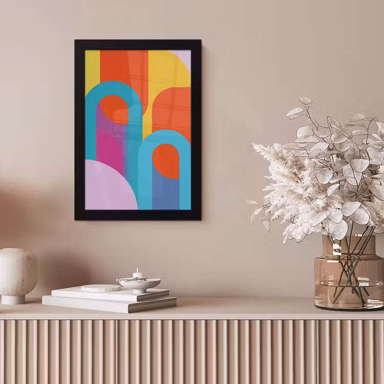 Poster met lijst - Abstract - Geometrie - Kleurrijk - Modern - Kunst — 5