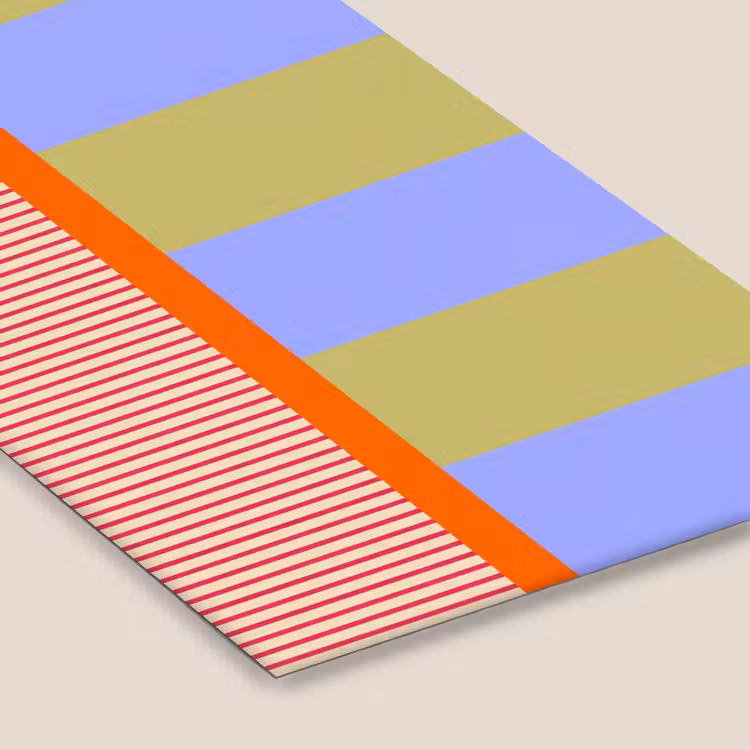 Poster met lijst - Abstract - Geometrie - Strepen - Blokken - Rood — 7