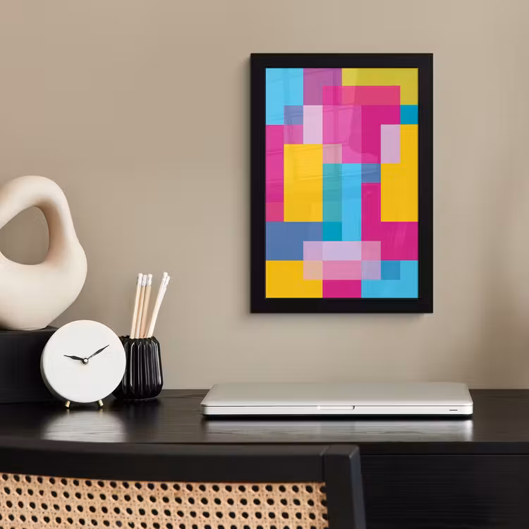 Poster met lijst - Abstract - Geometrisch - Kunst - Kleurrijk - Modern — 2