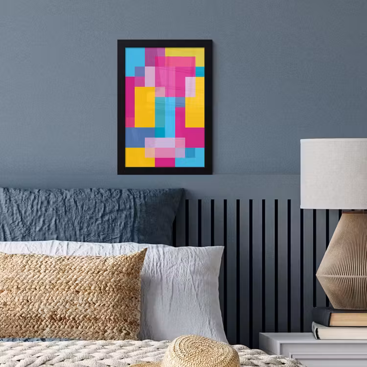 Poster met lijst - Abstract - Geometrisch - Kunst - Kleurrijk - Modern — 3