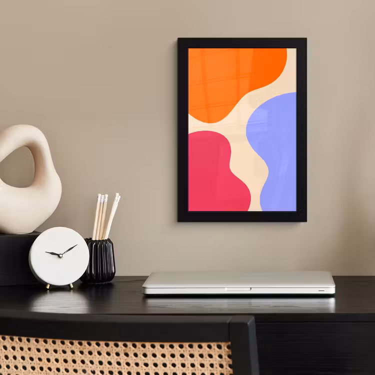 Poster met lijst - Abstract - Organische vormen - Design - Modern - Kleurrijk — 2