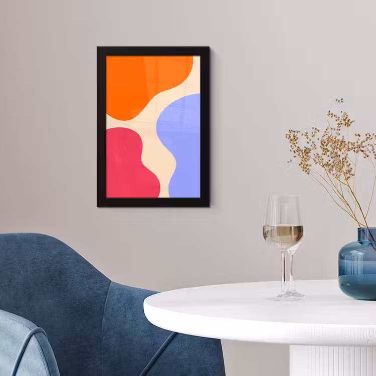 Poster met lijst - Abstract - Organische vormen - Design - Modern - Kleurrijk — 4