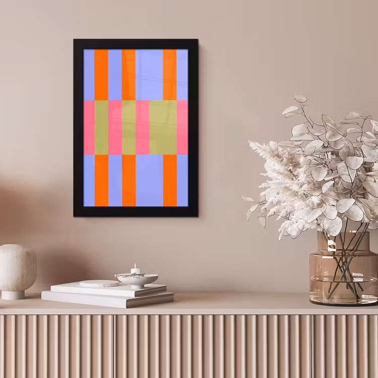 Poster met lijst - Abstract - Patroon - Geometrisch - Kleurrijk - Modern — 5