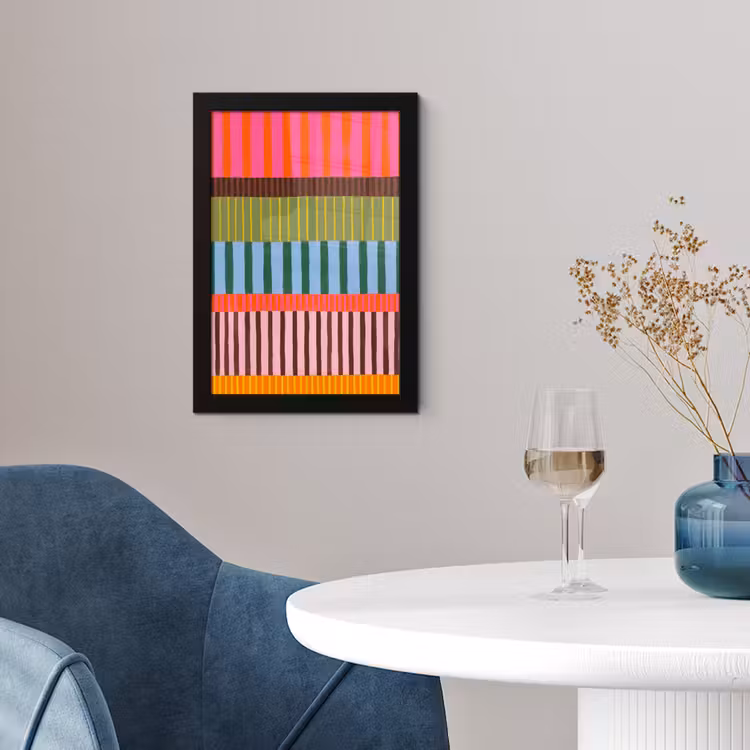 Poster met lijst - Abstract - Strepen - Modern - Kleurrijk - Kunst — 4
