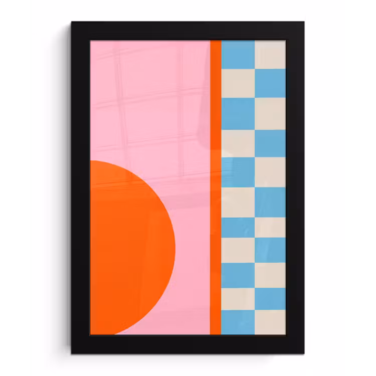 Poster met lijst - Abstract - Vormen - Geometrisch - Modern - Kleurrijk — 1