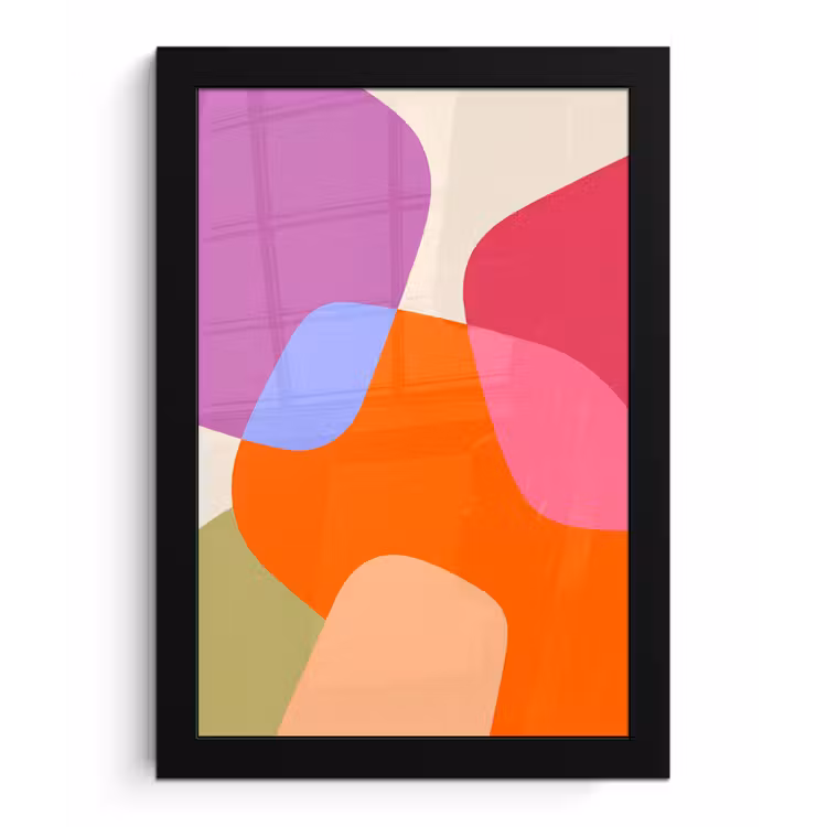 Poster met lijst - Abstract - Vormen - Modern - Kleurrijk — 1