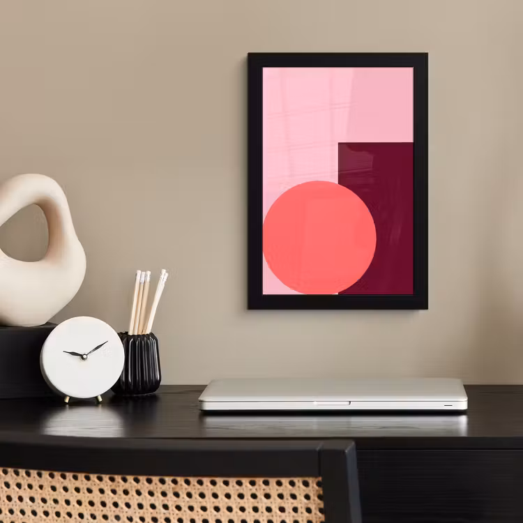 Poster met lijst - Abstract - Vormen - Roze - Modern - Design — 2