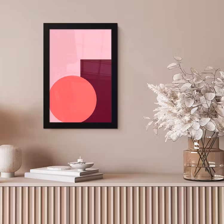 Poster met lijst - Abstract - Vormen - Roze - Modern - Design — 5