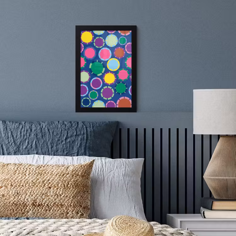 Poster met lijst - Patroon - Cirkels - Abstract - Kleurrijk — 3