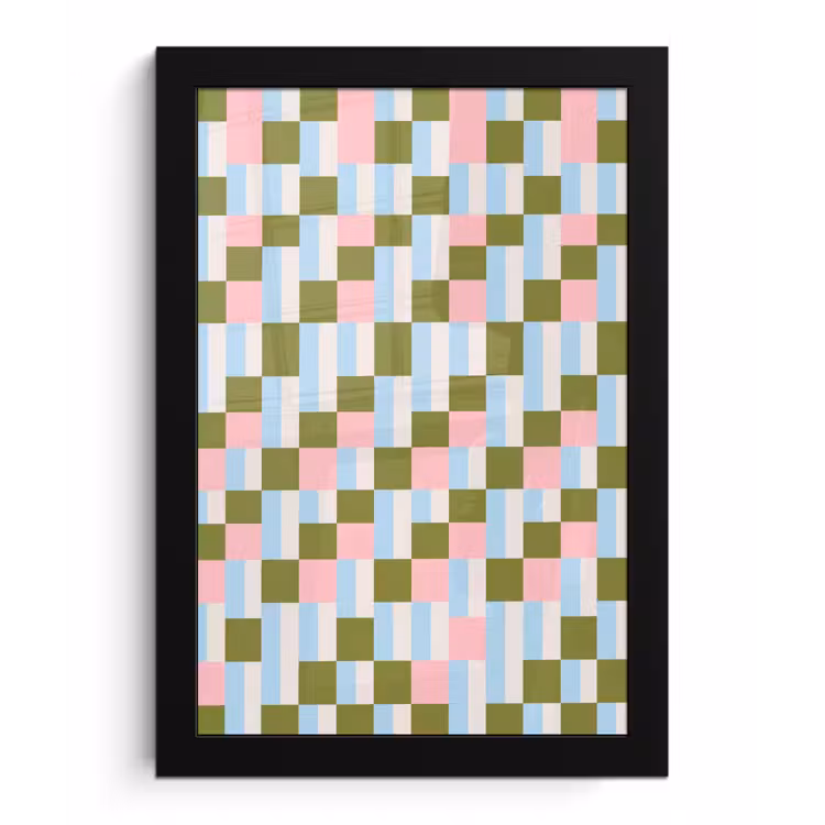 Poster met lijst - Patroon - Geometrisch - Abstract - Kleurrijk - Modern — 1