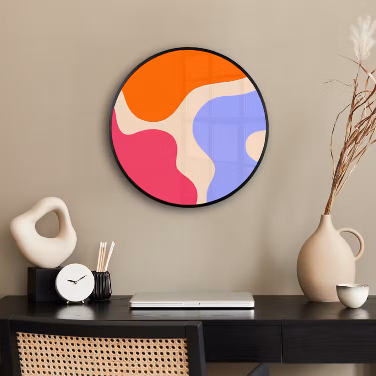 Ronde fotolijst - Abstract - Organische vormen - Design - Modern - Kleurrijk — 3