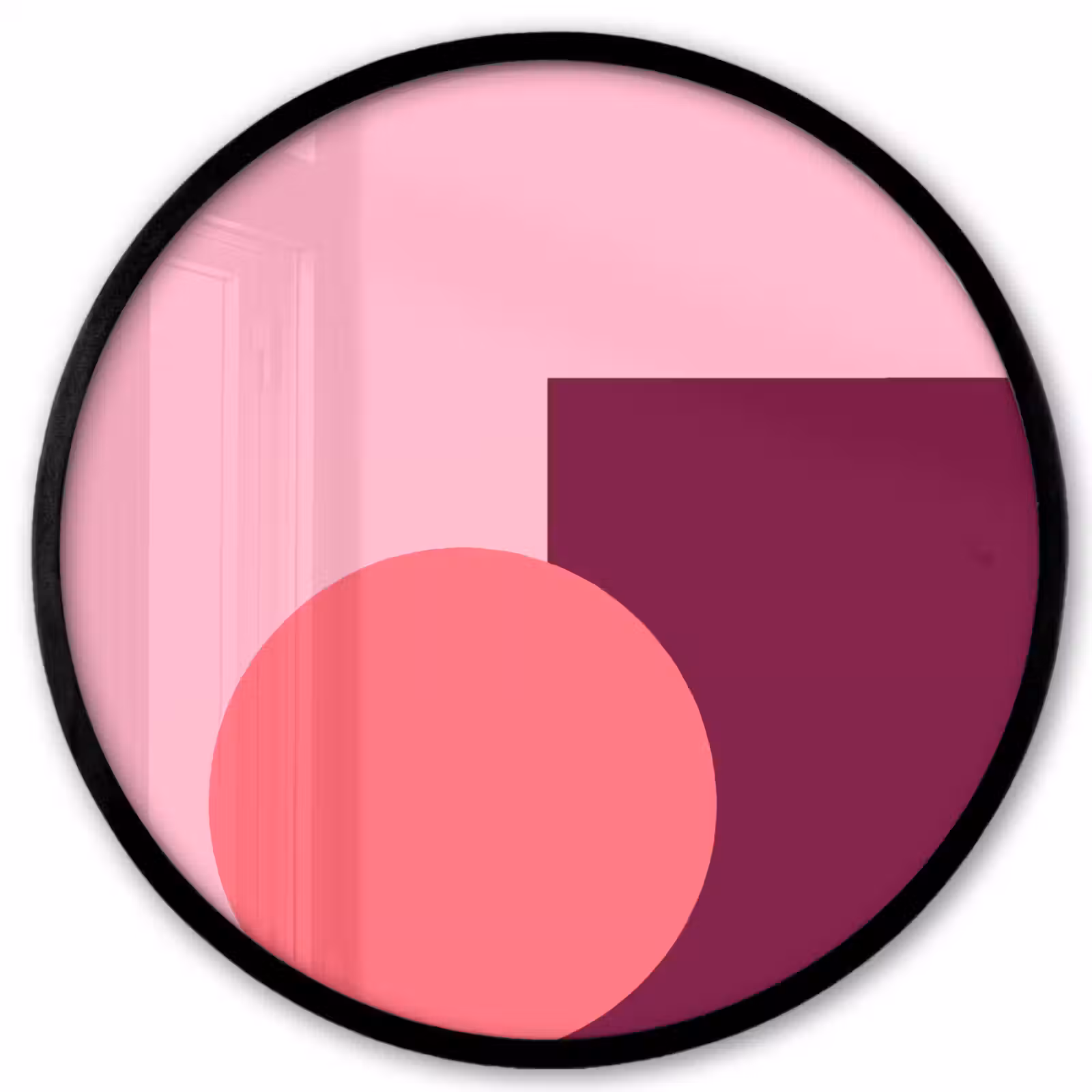 Ronde fotolijst - Abstract - Vormen - Roze - Modern - Design — 1