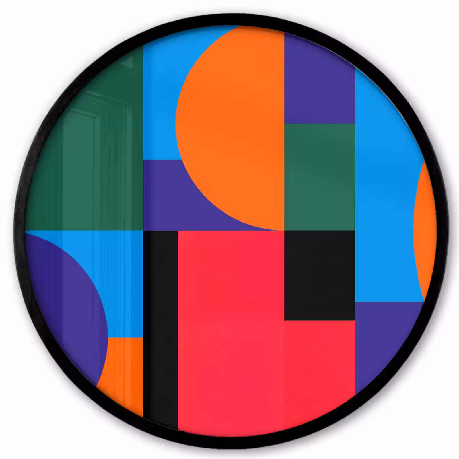 Ronde fotolijst - Geometrisch - Abstract - Vormen - Kleurrijk - Modern — 1