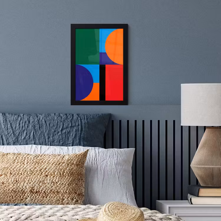 Poster met lijst - Geometrisch - Abstract - Vormen - Kleurrijk - Modern — 3