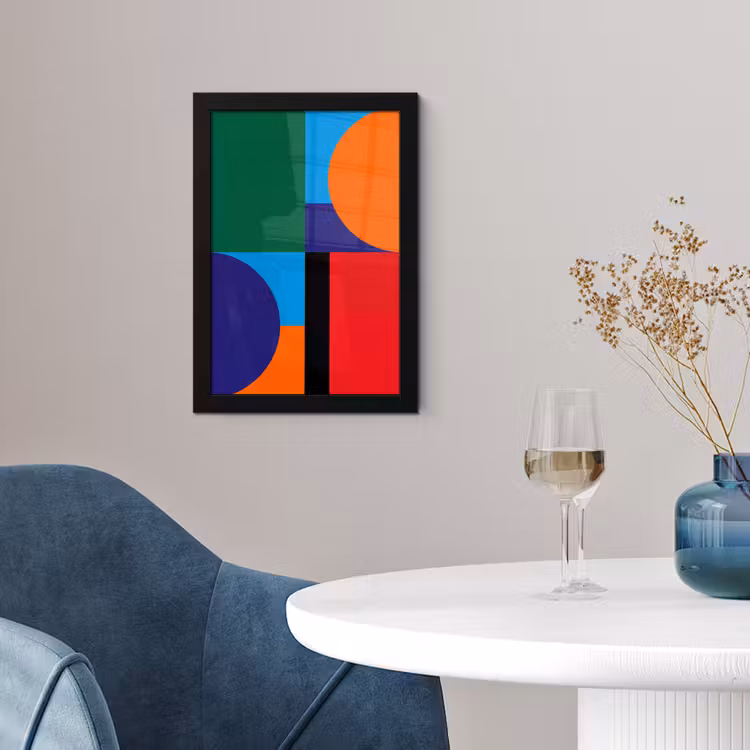 Poster met lijst - Geometrisch - Abstract - Vormen - Kleurrijk - Modern — 4