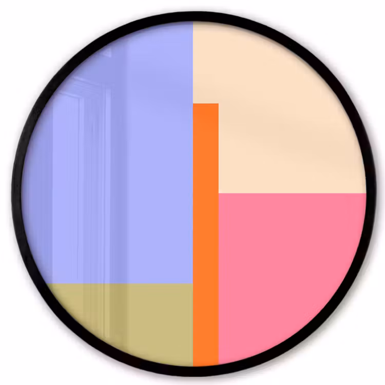 Ronde fotolijst - Abstract - Geometrie - Kunst - Modern - Kleurrijk — 1