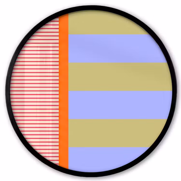 Ronde fotolijst - Abstract - Geometrie - Strepen - Blokken - Rood — 1