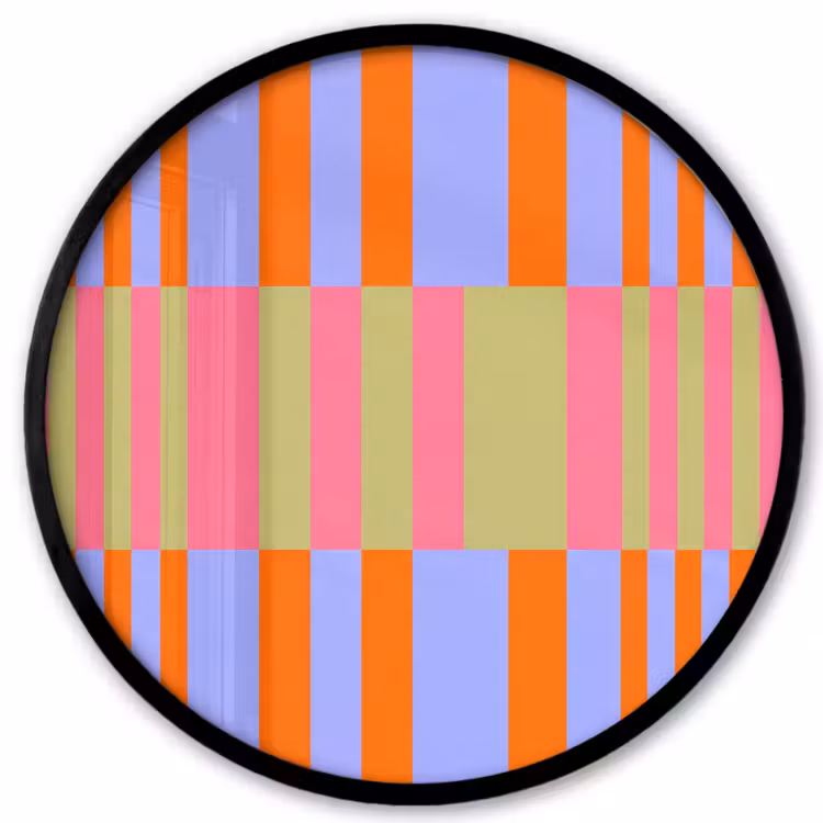 Ronde fotolijst - Abstract - Patroon - Geometrisch - Kleurrijk - Modern — 1