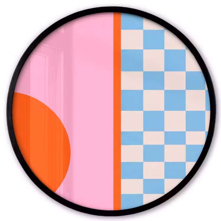 Ronde fotolijst - Abstract - Vormen - Geometrisch - Modern - Kleurrijk — 1