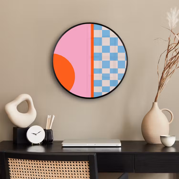 Ronde fotolijst - Abstract - Vormen - Geometrisch - Modern - Kleurrijk — 3