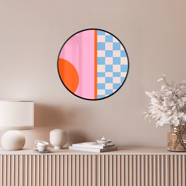 Ronde fotolijst - Abstract - Vormen - Geometrisch - Modern - Kleurrijk — 5