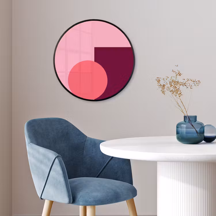 Ronde fotolijst - Abstract - Vormen - Roze - Modern - Design — 4