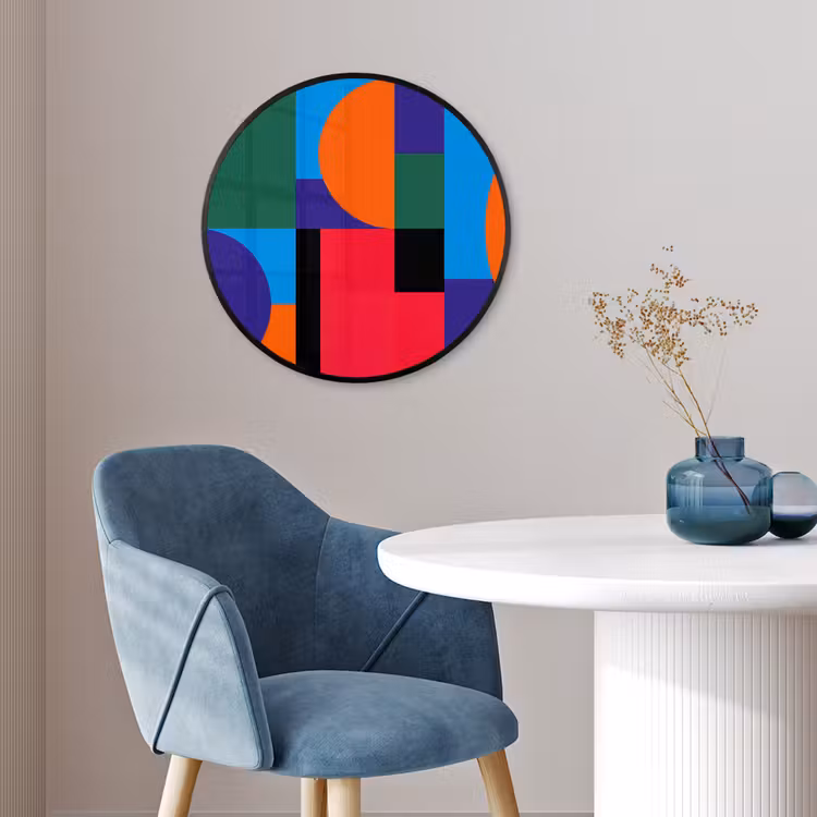 Ronde fotolijst - Geometrisch - Abstract - Vormen - Kleurrijk - Modern — 4