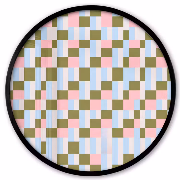 Ronde fotolijst - Patroon - Geometrisch - Abstract - Kleurrijk - Modern — 1