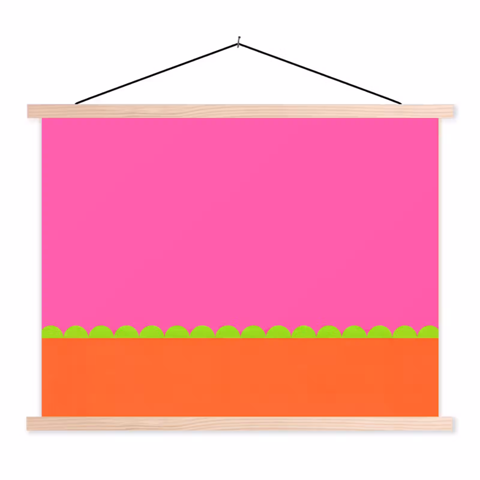 Schoolplaat - Abstract - Geometrisch - Kleurblokken - Roze - Oranje — 1
