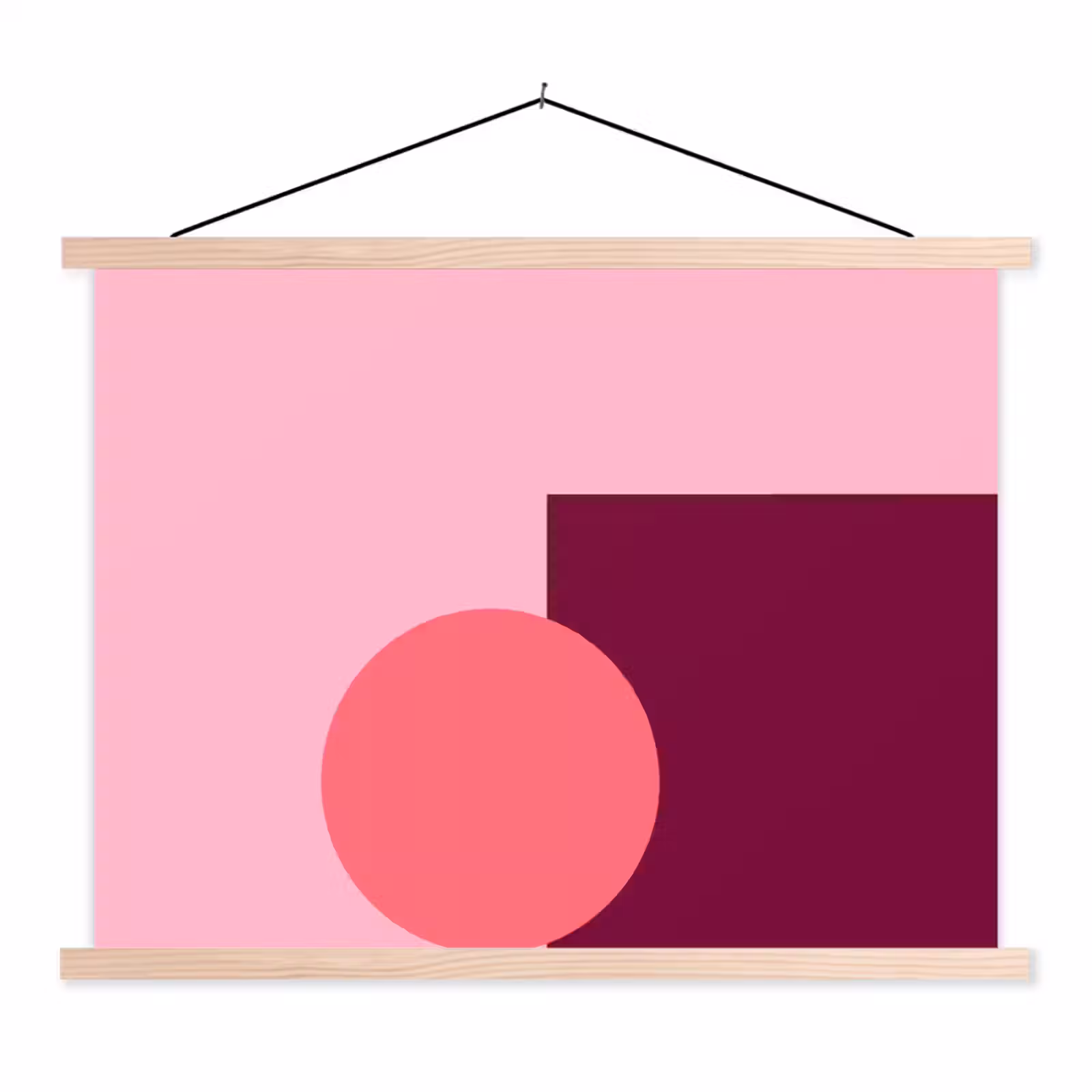Schoolplaat - Abstract - Vormen - Roze - Modern - Design — 1