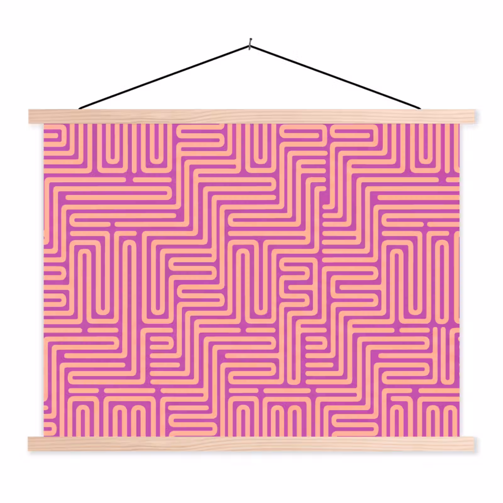 Schoolplaat - Patroon - Lijnen - Abstract - Modern - Paars — 1