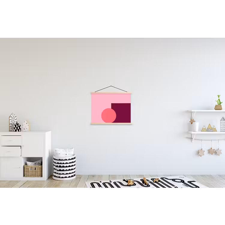 Schoolplaat - Abstract - Vormen - Roze - Modern - Design — 3