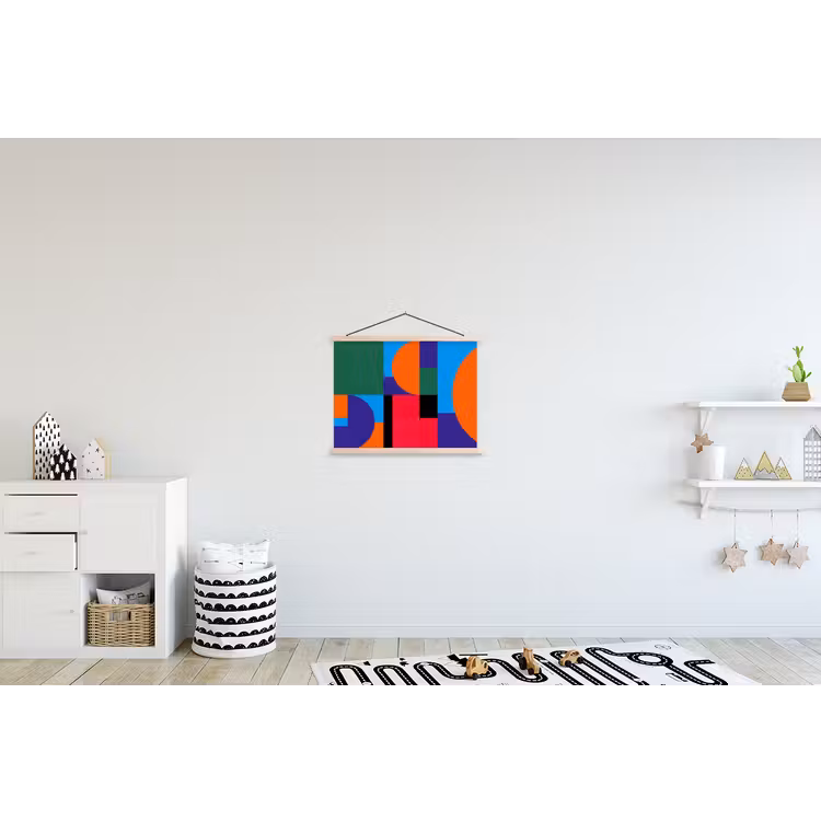 Schoolplaat - Geometrisch - Abstract - Vormen - Kleurrijk - Modern — 3