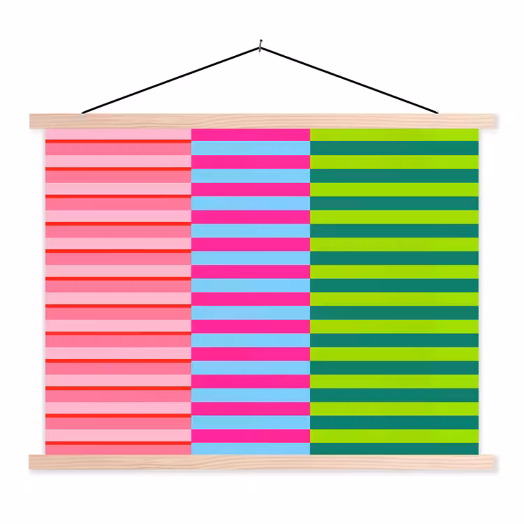 Schoolplaat - Patroon - Strepen - Modern - Abstract - Kleurrijk — 1