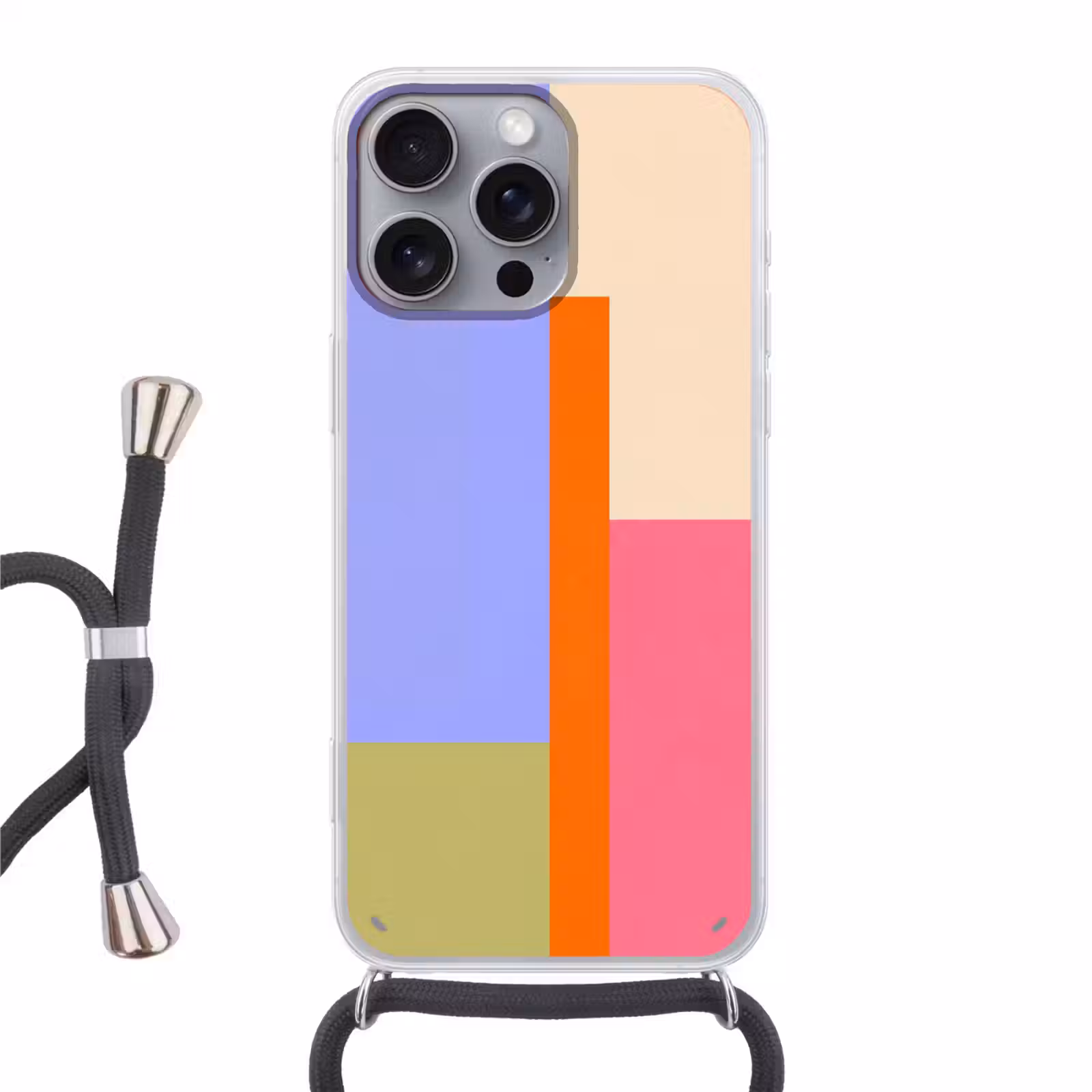 Telefoonhoesje met koord - Abstract - Geometrie - Kunst - Modern - Kleurrijk — 1
