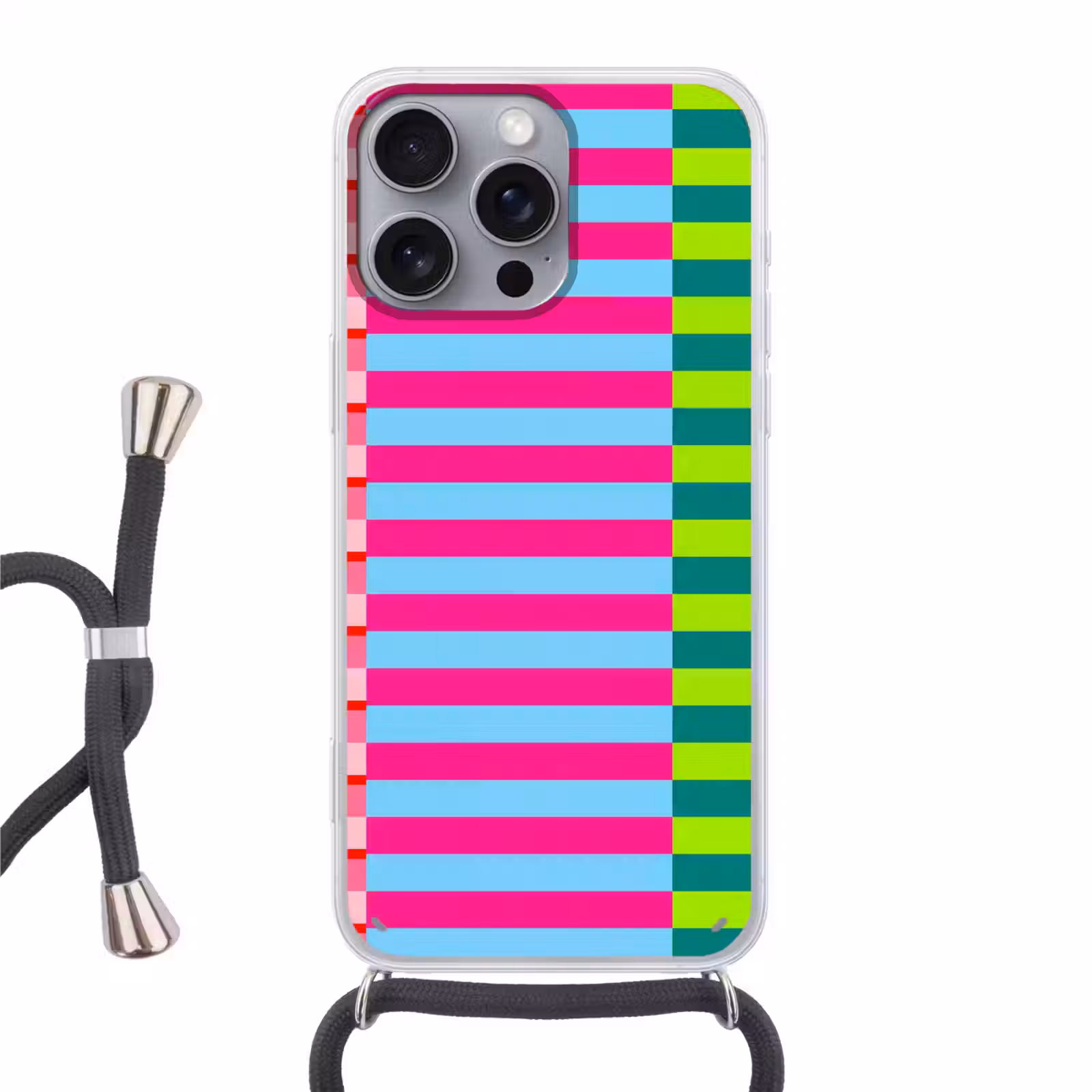 Telefoonhoesje met koord - Patroon - Strepen - Modern - Abstract - Kleurrijk — 1