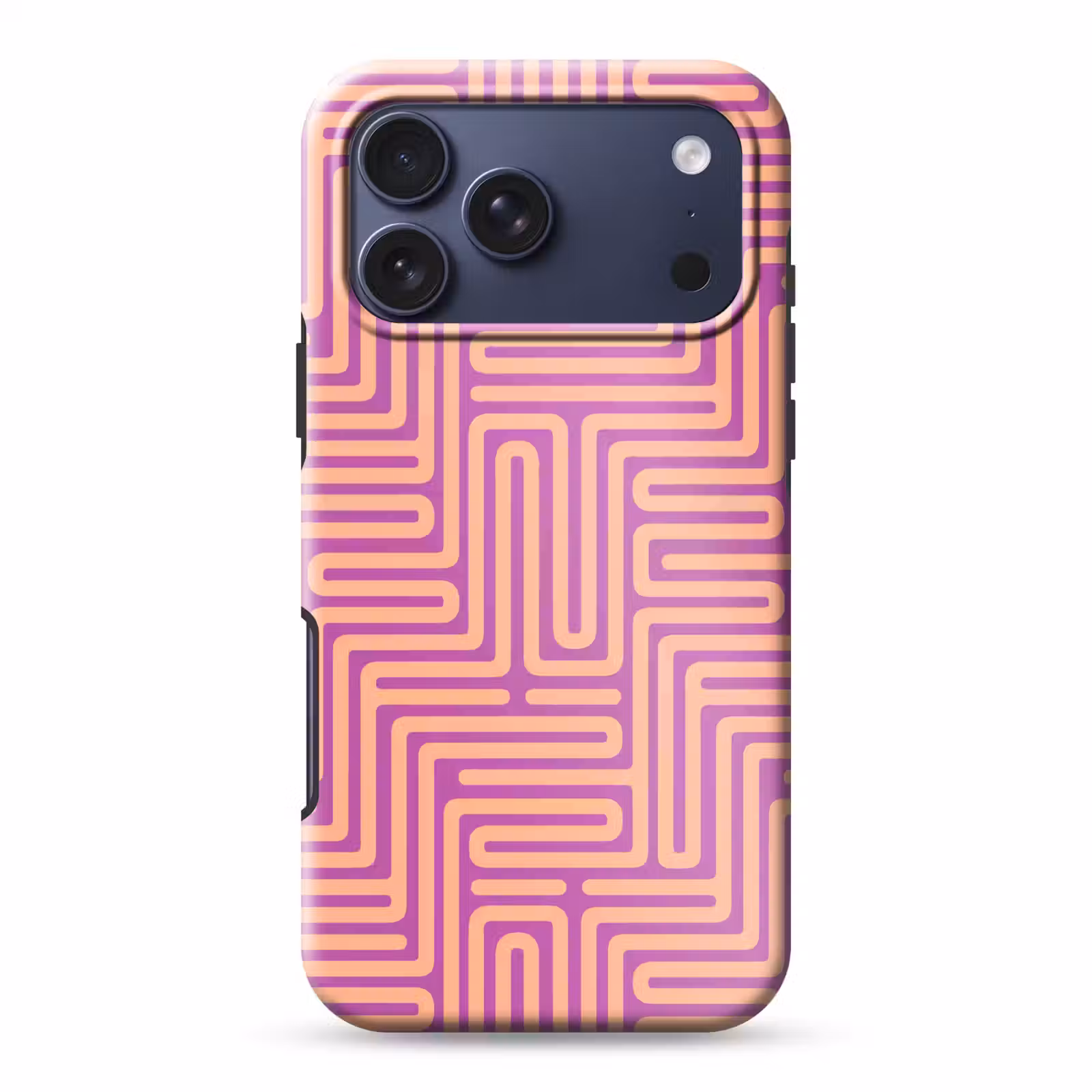Telefoonhoesje Toughcase - Patroon - Lijnen - Abstract - Modern - Paars — 1