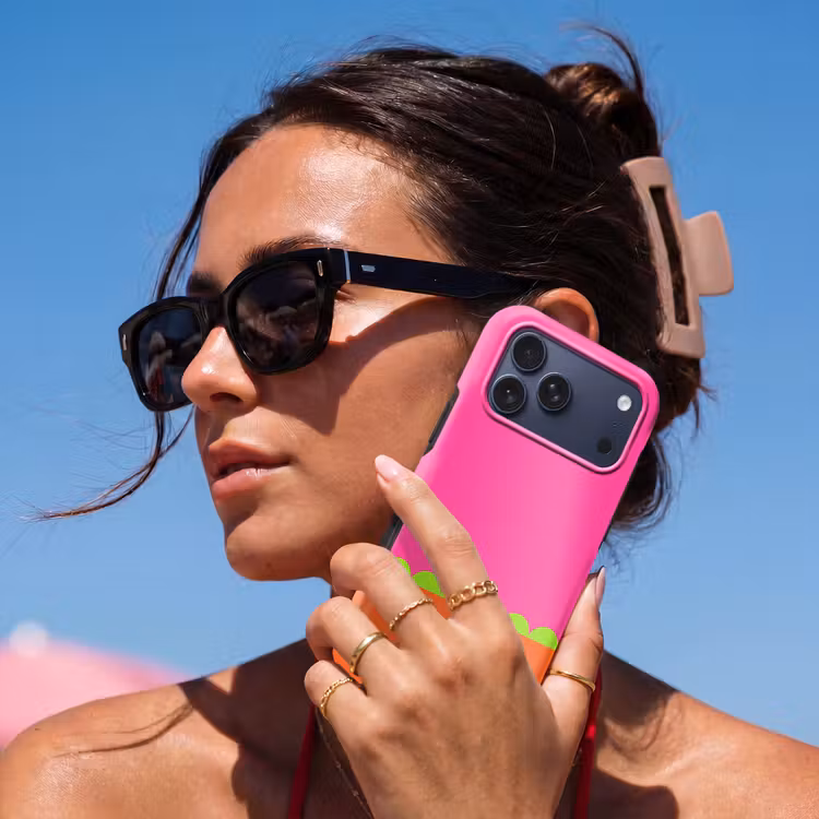 Telefoonhoesje Toughcase - Abstract - Geometrisch - Kleurblokken - Roze - Oranje — 6